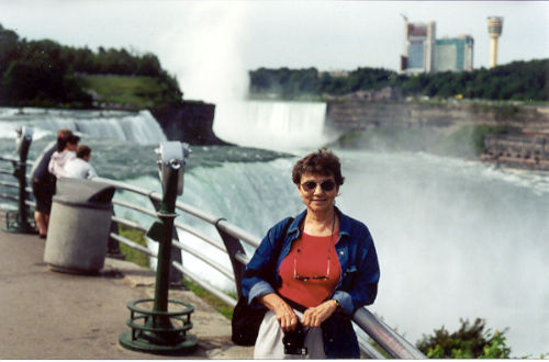 Mom at Niagara Falls